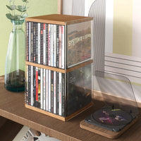 CD Storage Box Rack Book Magazine Transparent Display Shelf Album Desktop Dustproof Large Capacity Acrylic Organizer
