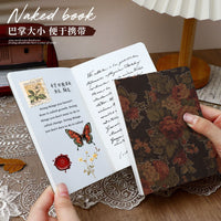 A6 Blank Hardcover Notebook Set for Students, Portable Sketchbook and Journal