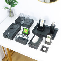 Hotel Bathroom Amenity Organizer Tray for Toiletries, Toothbrushes, Remote Controls, and Tissues