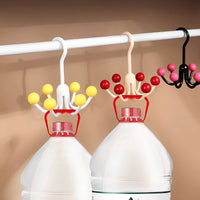 Rotating 6-Claw Hook Hanger for Hats, Bags, and Clothes - Door Back or Wardrobe Organizer