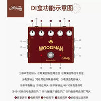 Woodman D.I. Box Acoustic Guitar Preamp for Folk Classical Electric-Acoustic Fingerstyle