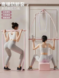 Resistance Band Set for Yoga, Pilates, and Strength Training - Home Fitness Stretch Bands for Back and Shoulder