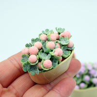 Dollhouse Miniature Window Flower Stand with Potted Plants Micro Landscape Ornament