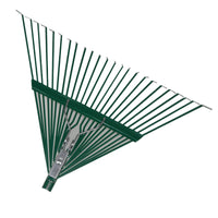 Household Leaf Lawn Rake, 24-Tooth Flat Steel Wire Rake, Telescopic Stainless Steel Garden Rake for Sweeping Grass