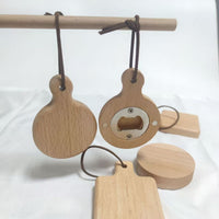 Beech Wood Bottle Opener with Magnetic Refrigerator Sticker