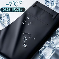 Men's Wrinkle-Free Business Casual Straight Leg Trousers
