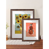 American Walnut European Style Large Picture Frame Wall Mount for Photos and Art