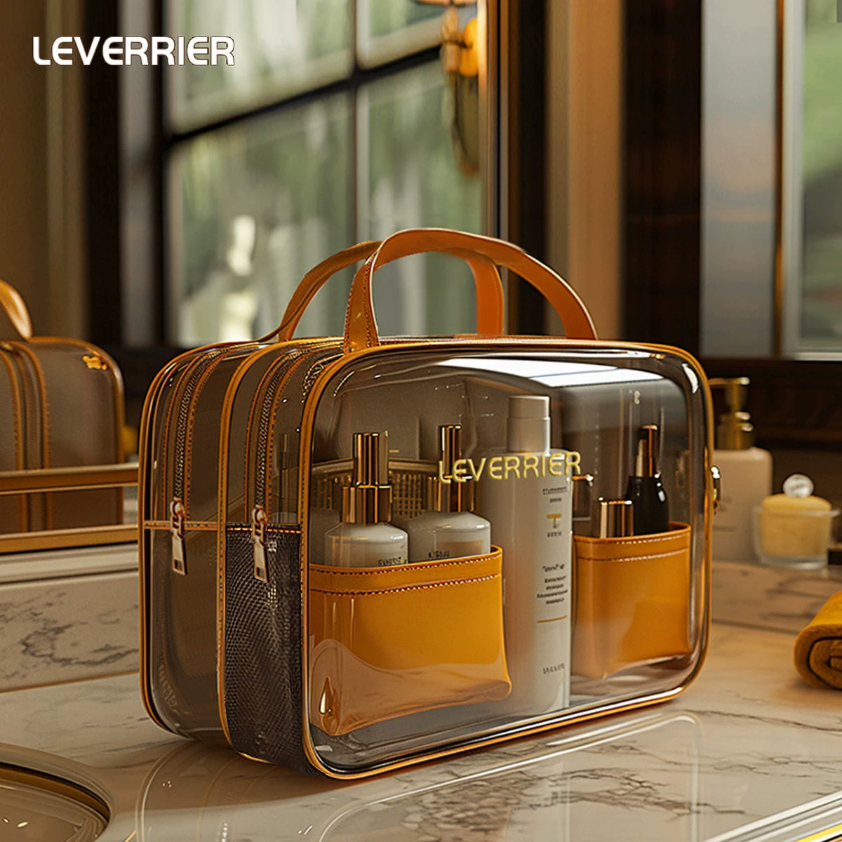 Waterproof Portable Travel Toiletry Bag with Dry-Wet Separation for Men and Women