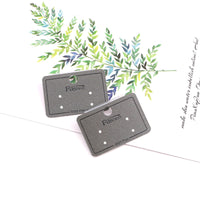 White PVC Earring Display Cards with Hanging Hooks for Jewelry Packaging