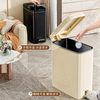 Slim Pedal Trash Can with Lid for Bathroom Kitchen Living Room, 10L