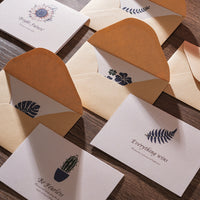 Foldable Mini Greeting Card, Vintage Kraft Paper Envelope Blessing Card, Graduation Postcard for Students
