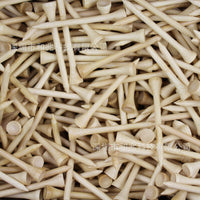 Bamboo Golf Tees - Natural Wood Color, Bulk Pack, Multiple Sizes Available