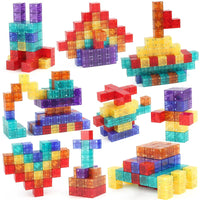 Magnetic Building Blocks for Kids, Macaron & Transparent Colors, DIY Educational Toy