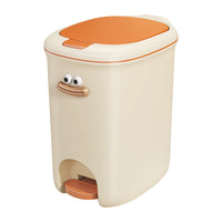 Dual-Opening Pedal Trash Can with Press-Top Lid for Home and Office