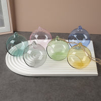 Colorful Transparent Glass Christmas Ball Ornaments for Holiday Decoration