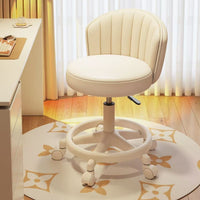 Adjustable Swivel Salon Stool with Backrest and Wheels for Beauty, Hair, and Bar Counters