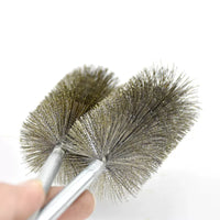 Stainless Steel Wire Tube Brush for Power Drills - Extended Handle Polishing, Deburring, Rust Removal
