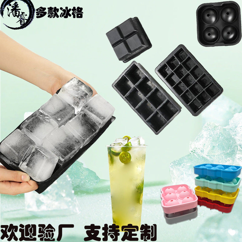 Silicone Ice Cube Tray with Lid for Whiskey and Cocktails, Easy Release Ice Maker