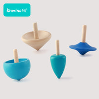 Wooden Spinning Top Toy Set for Kids, Traditional Manual Gyroscope for Boys and Girls, Kindergarten Birthday Gift