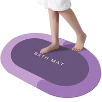 Non-Slip Diatomaceous Earth Bath Mat for Bathroom Floor, Quick Dry and Stain Resistant