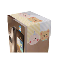 Refrigerator Dust Cover with Storage Pockets, Oil-Proof and Dust-proof Top Protector for Single/Double Door Fridges