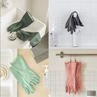Reusable Latex Dishwashing Gloves for Kitchen and Household Cleaning, Food-Safe, Non-Slip, Durable Rubber Gloves