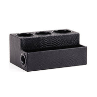 PU Leather Multi-Compartment Desktop Organizer for Cosmetics and Hair Dryer