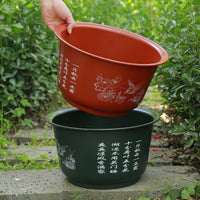 Thickened Imitation Ceramic Lotus Planter Bowl for Hydroponic Plants