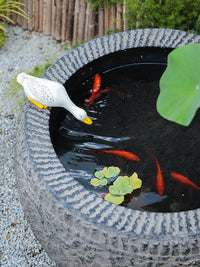 Outdoor Artificial Stone Round Water Tank for Garden Landscaping, Fish Pond, and Planter