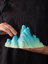 New Chinese Style Fish Tank Mountain Landscape Ceramic Ornament