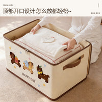 Foldable Large Capacity Dustproof Clothes Storage Box with Lid for Wardrobe Organization