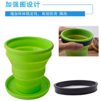 Collapsible Silicone Travel Cup with Lid - Portable & Expandable for Outdoor, Hotel, and Travel Use