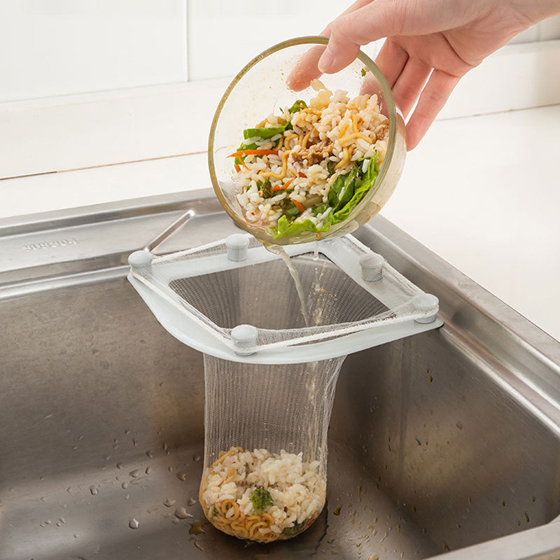 Kitchen Sink Strainer Basket with Disposable Mesh Bags for Food Waste and Debris