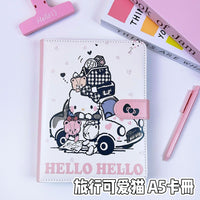 A5 Cute Cat Cartoon Mini Animal Loose-Leaf Notebook with Refills