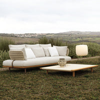 Nordic Outdoor Wicker Sofa Set with Coffee Table for Patio Villa Garden