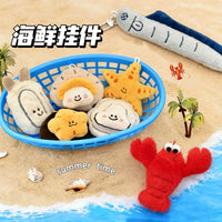 Ocean Animal Plush Keychain Pendant for Backpacks and Bags