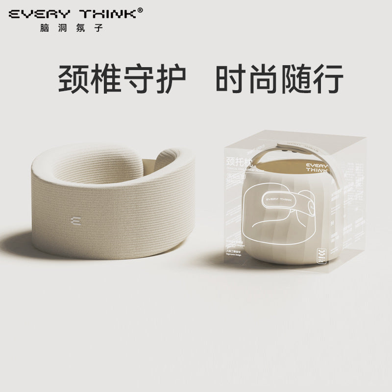 EVERYTHINK Travel Neck Pillow for Neck Support and Cervical Protection