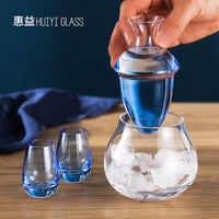 Japanese Style Double-Walled Ice Wine Decanter & Warmer for Sake, Whiskey, Coffee - All-Season Use
