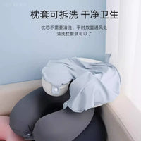 Memory Foam U-Shaped Neck Pillow for Travel and Napping, 360° Support