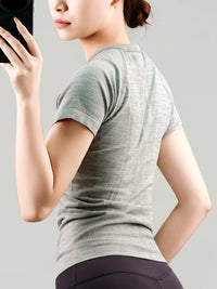 Women's Quick-Dry Breathable Yoga & Pilates T-Shirt for Summer Workouts