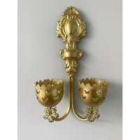 American Retro Wall-Mounted Iron Candle Holder for Home Decor