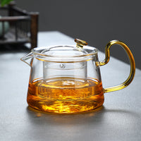 Borosilicate Glass Teapot with Infuser, Heat-Resistant Stovetop Safe Tea Kettle for Loose Leaf Tea