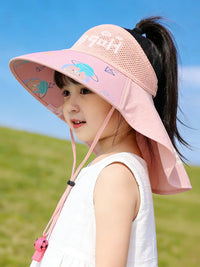 Kids' Summer Sun Hat with Wide Brim, UV Protection, Breathable, Adjustable, for Boys and Girls