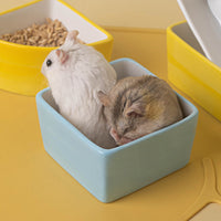 Ceramic Hamster Food Bowl Candy Color Small Pet Feeder for Hamsters and Birds