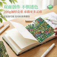 Portable Cotton Linen Art Sketchbook for Acrylic, Watercolor, and Marker Painting - High-Quality Paper for Artists