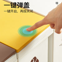 Maibaolong Dual Compartment Pedal Kitchen Waste Bin with Lid, Large Capacity for Dry and Wet Waste Separation