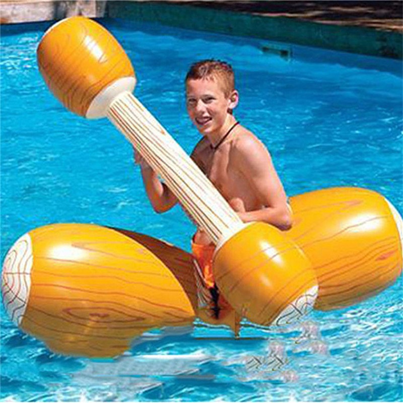 Inflatable Water Bumper Boats with Striking Sticks for Pool Games