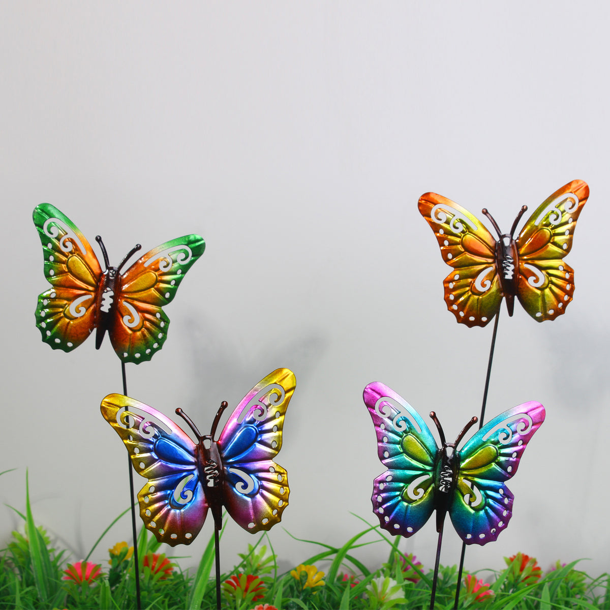 Iron Art Butterfly Garden Stake Wall Decor