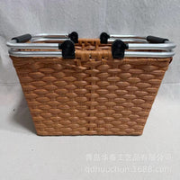 Handwoven Imitation Rattan Storage Basket for Picnics and Play