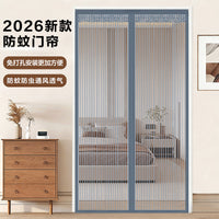Magnetic Screen Door with Reinforced Top, Self-Sealing Mesh Curtain for Insect Protection
